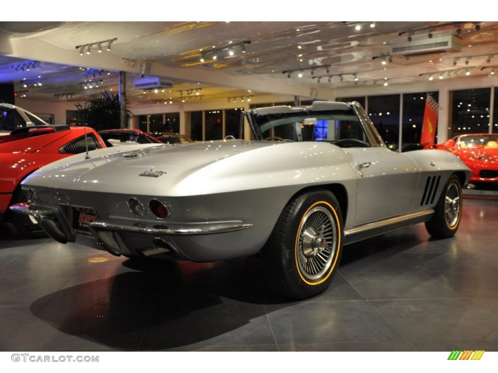 1966 Corvette Sting Ray Convertible - Silver Pearl / Silver photo #11