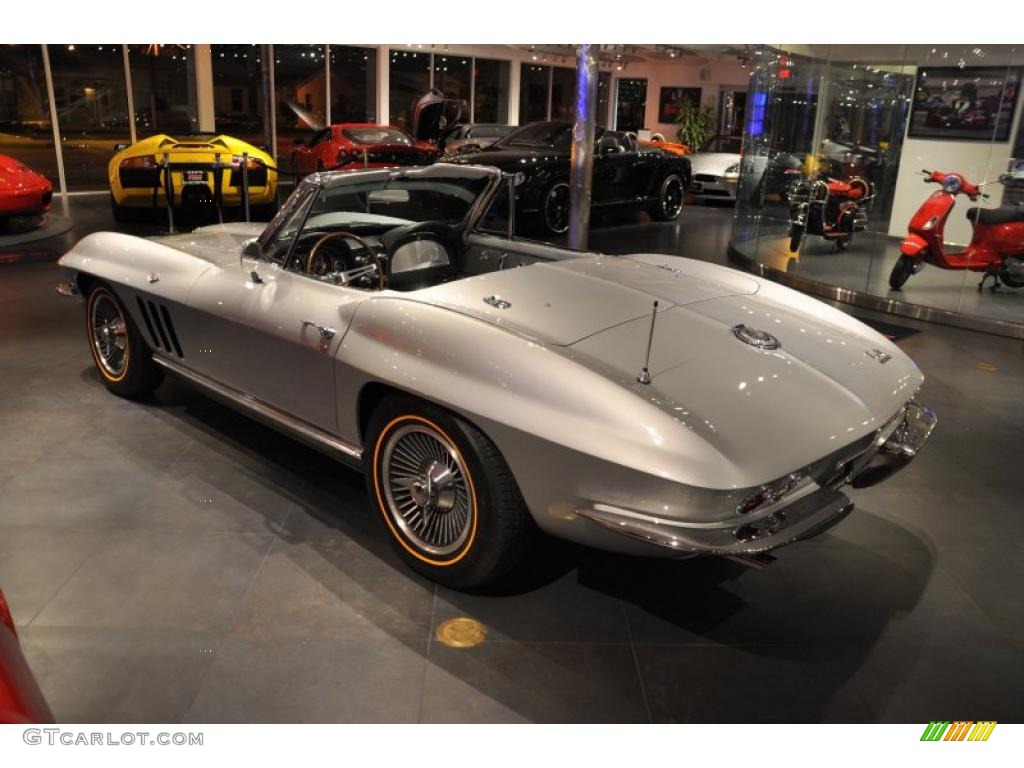 1966 Corvette Sting Ray Convertible - Silver Pearl / Silver photo #14
