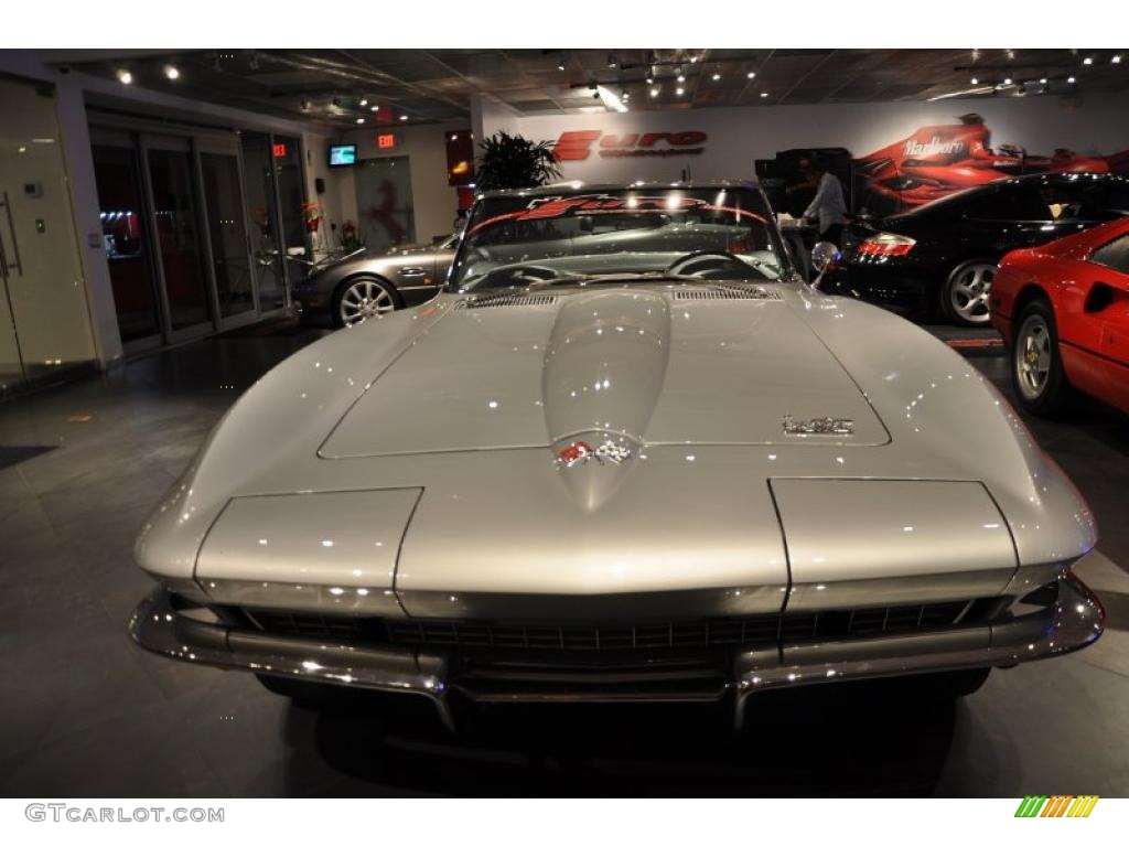 1966 Corvette Sting Ray Convertible - Silver Pearl / Silver photo #23