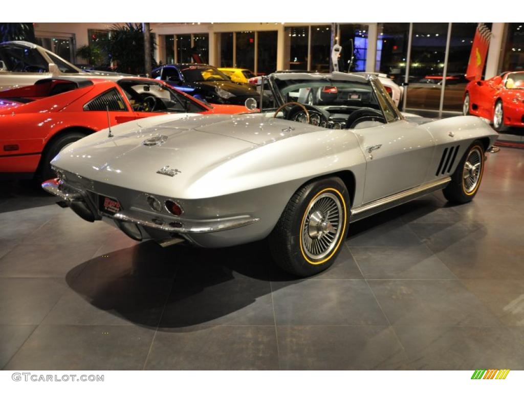 1966 Corvette Sting Ray Convertible - Silver Pearl / Silver photo #25