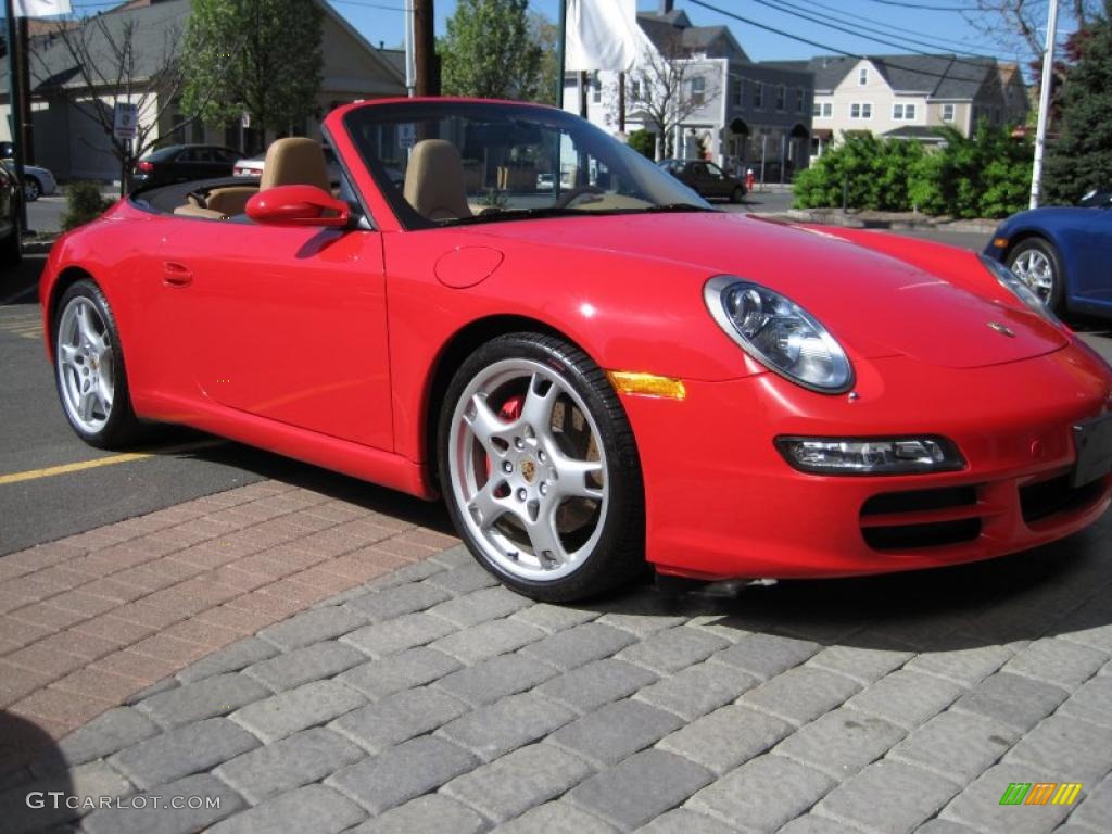 2006 911 Carrera S Cabriolet - Guards Red / Sand Beige photo #22
