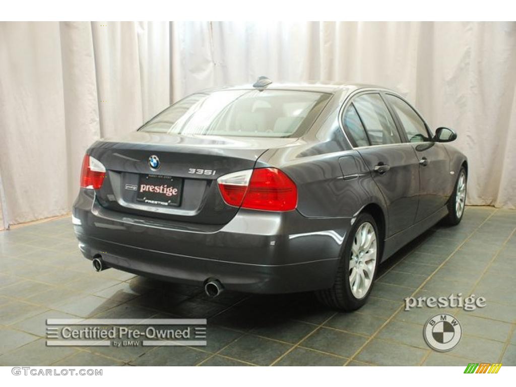 2008 3 Series 335i Sedan - Sparkling Graphite Metallic / Oyster photo #2