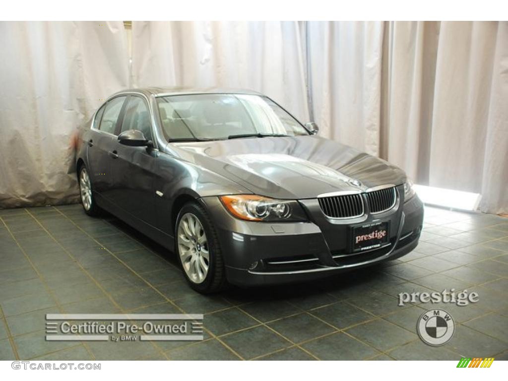 2008 3 Series 335i Sedan - Sparkling Graphite Metallic / Oyster photo #7