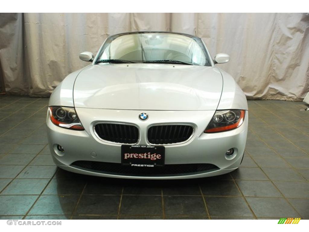 2003 Z4 2.5i Roadster - Titanium Silver Metallic / Black photo #7