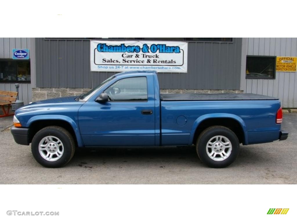 2004 Dakota SXT Regular Cab - Atlantic Blue Pearl / Dark Slate Gray photo #2