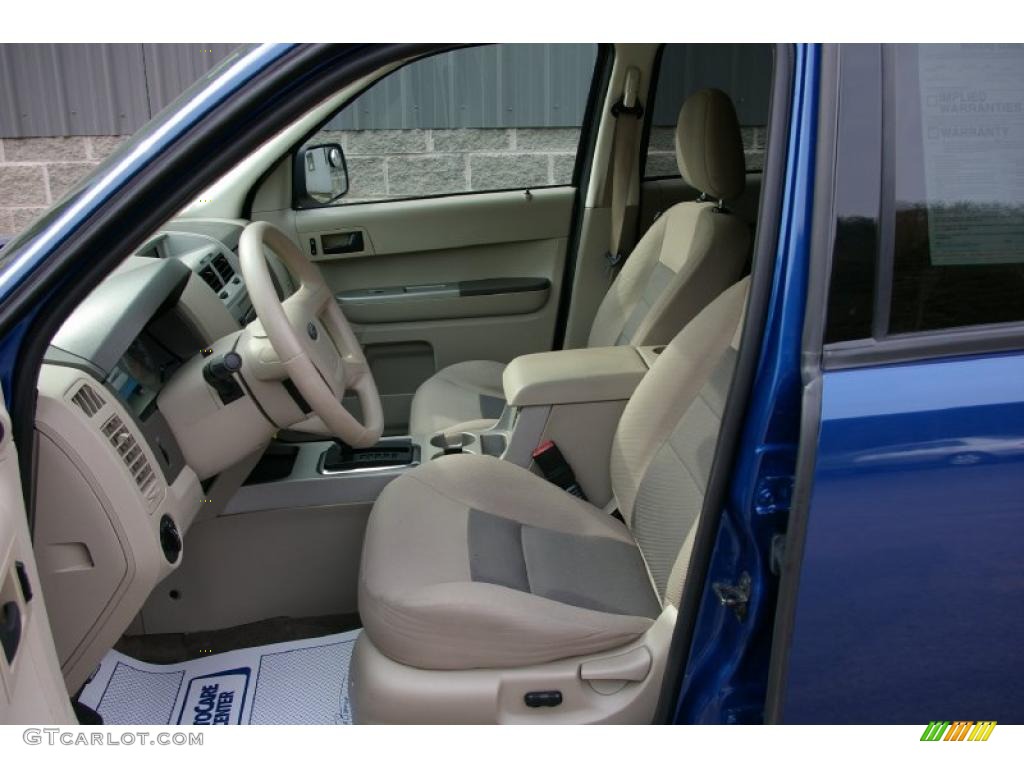 2008 Escape XLT V6 4WD - Vista Blue Metallic / Camel photo #3