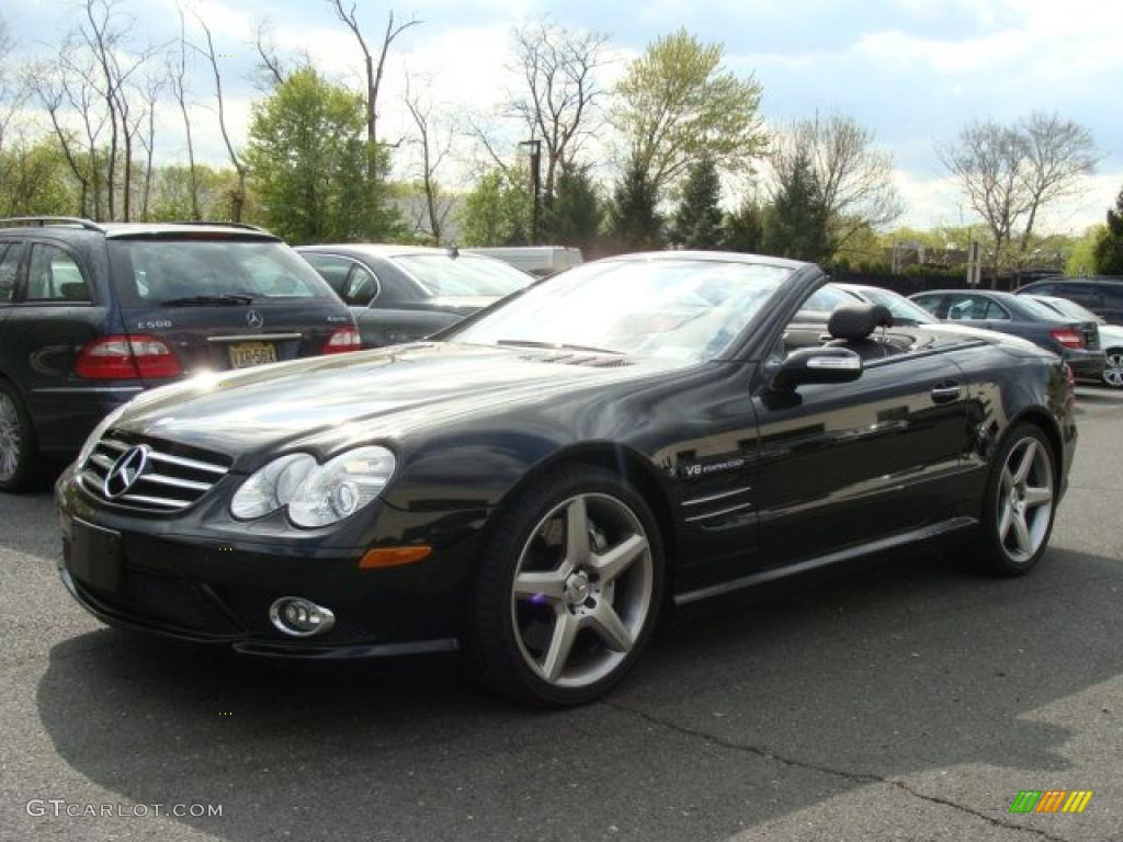 2007 SL 55 AMG Roadster - Black / Black photo #1