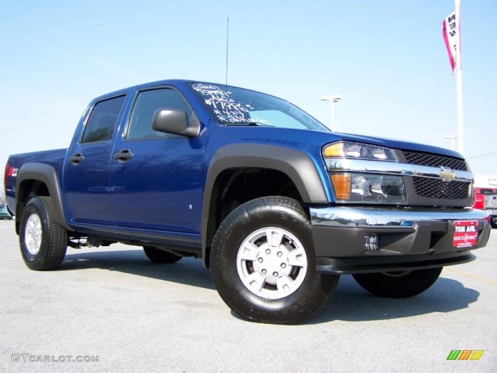 2006 Colorado Z71 Crew Cab 4x4 - Blue Granite Metallic / Very Dark Pewter photo #1