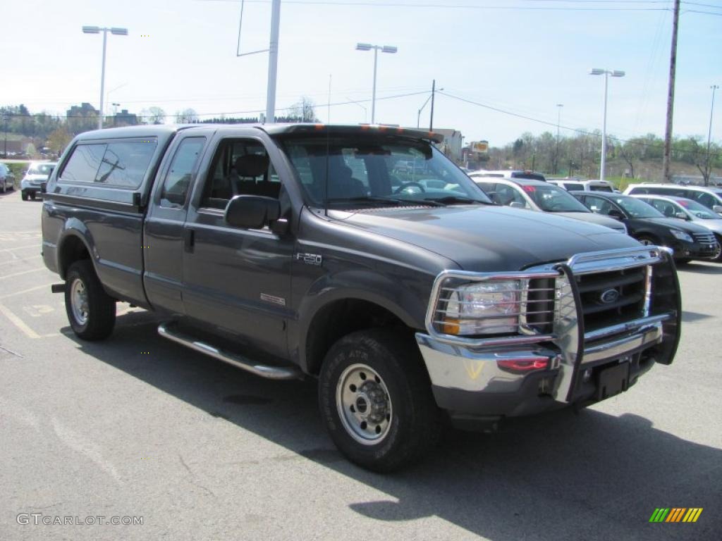 2003 F250 Super Duty XLT SuperCab 4x4 - Dark Shadow Grey Metallic / Dark Flint Grey photo #9