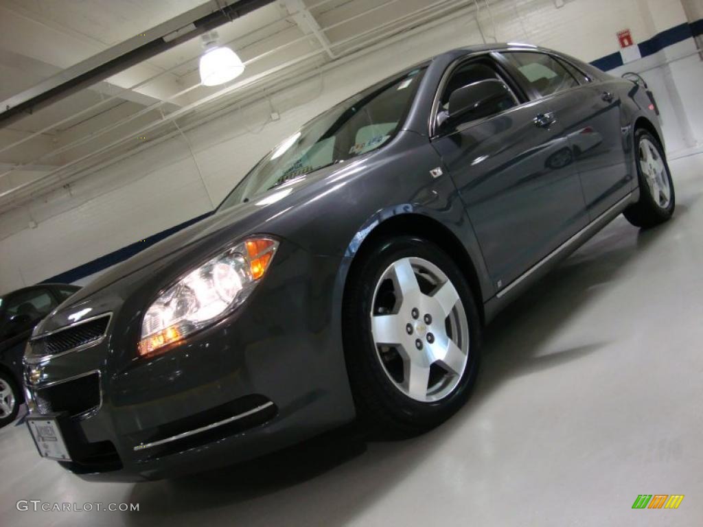 2008 Malibu LT Sedan - Dark Gray Metallic / Titanium Gray photo #1