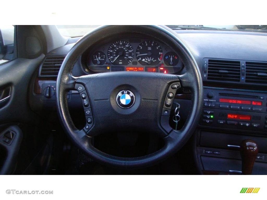 2002 3 Series 325i Sedan - Titanium Silver Metallic / Black photo #9