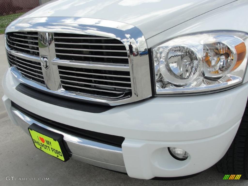 2007 Ram 1500 Laramie Quad Cab - Bright White / Medium Slate Gray photo #13