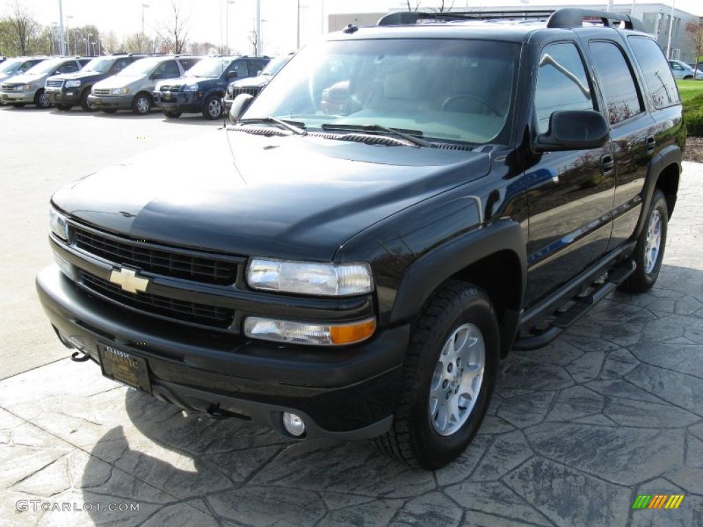 2003 Tahoe Z71 4x4 - Black / Tan/Neutral photo #2