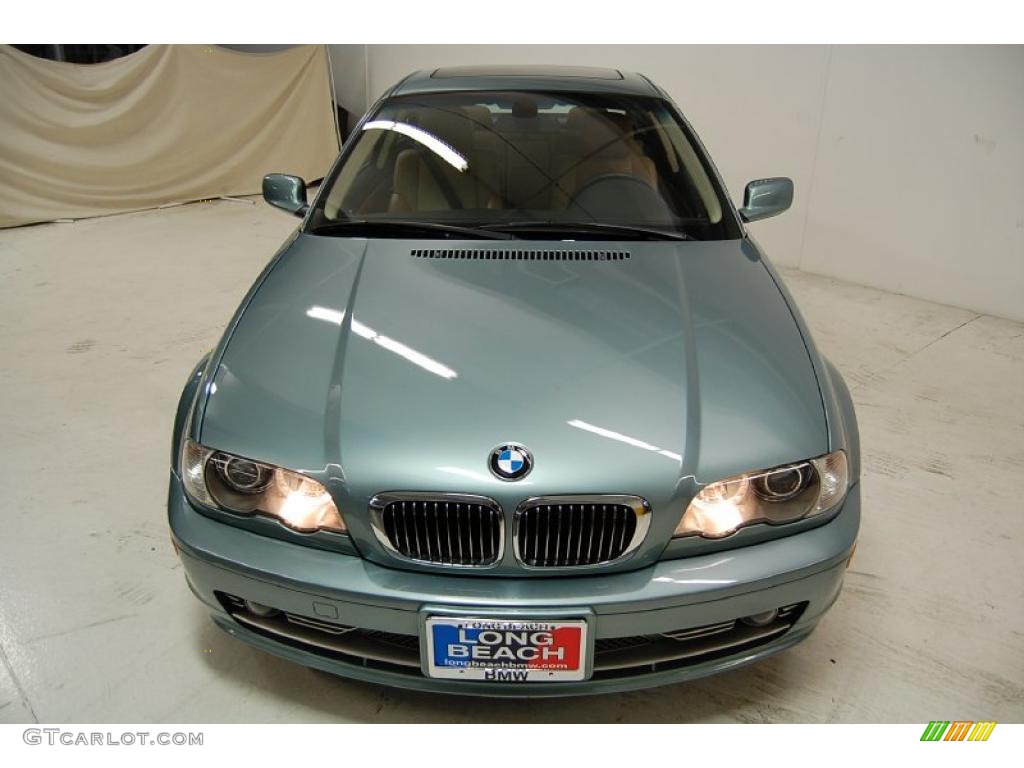 2003 3 Series 330i Coupe - Grey Green Metallic / Beige photo #5