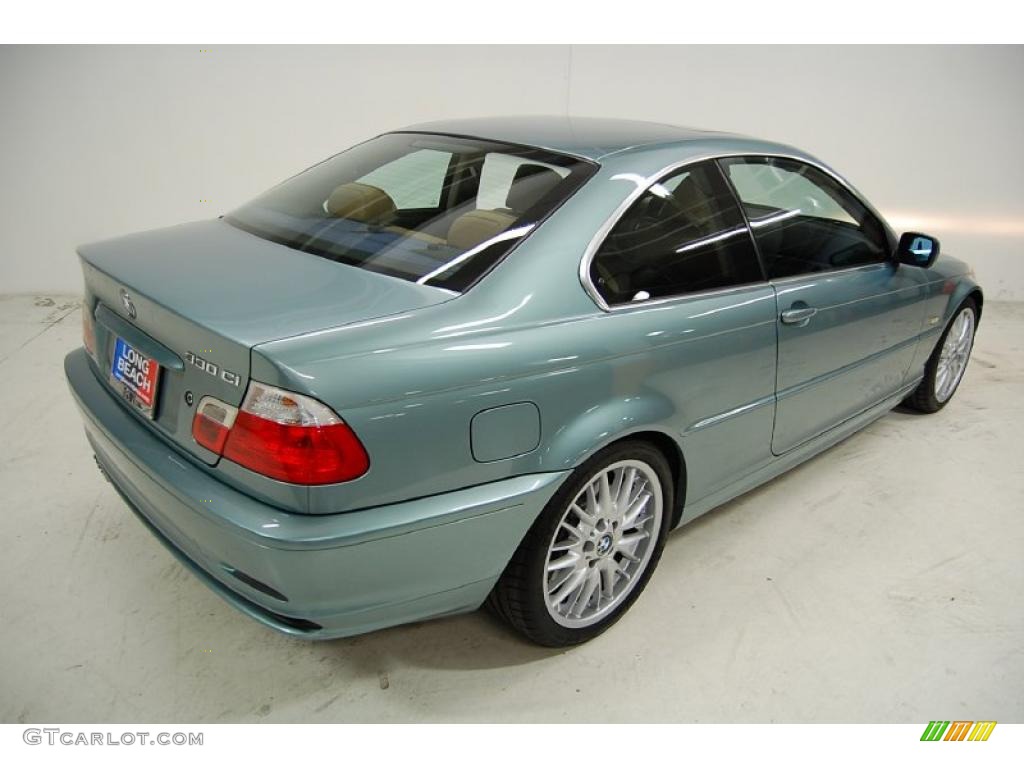 2003 3 Series 330i Coupe - Grey Green Metallic / Beige photo #6