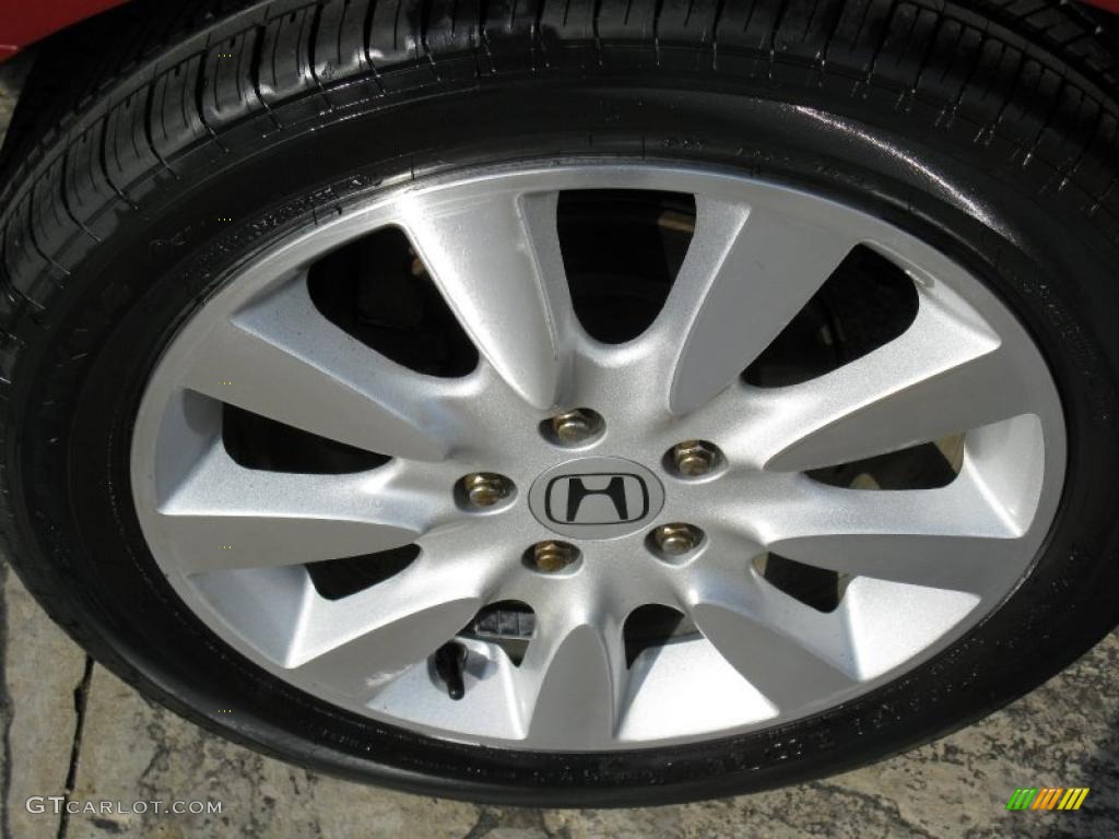2007 Accord SE V6 Sedan - Moroccan Red Pearl / Gray photo #9