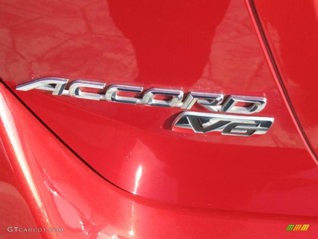 2007 Accord SE V6 Sedan - Moroccan Red Pearl / Gray photo #10
