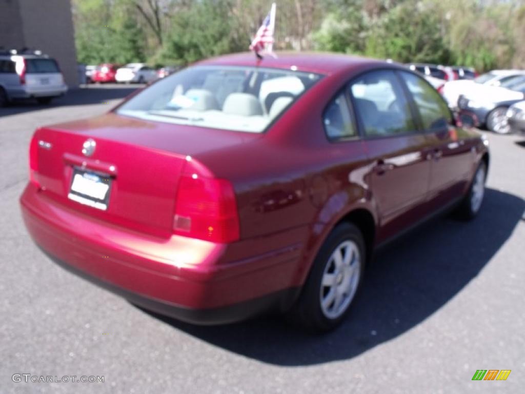 2001 Passat GLS Sedan - Colorado Red Pearl / Beige photo #3