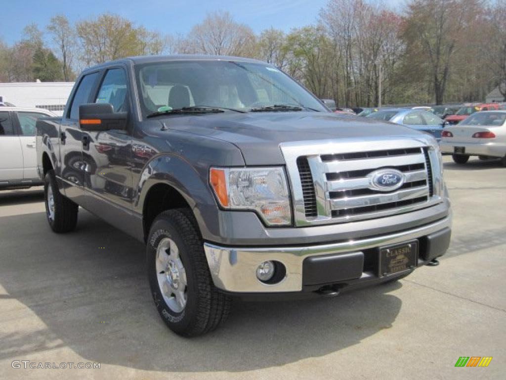 2010 F150 XLT SuperCrew 4x4 - Sterling Grey Metallic / Medium Stone photo #3