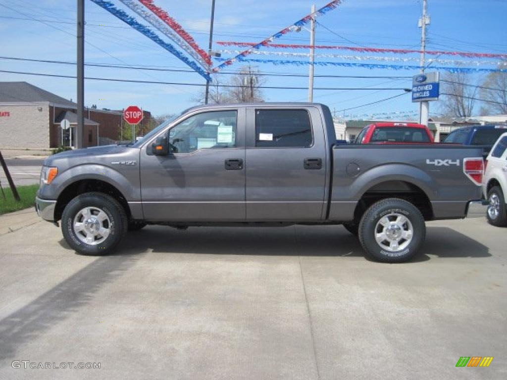 2010 F150 XLT SuperCrew 4x4 - Sterling Grey Metallic / Medium Stone photo #5