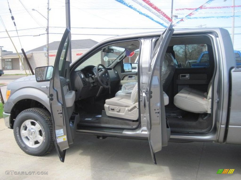 2010 F150 XLT SuperCrew 4x4 - Sterling Grey Metallic / Medium Stone photo #13
