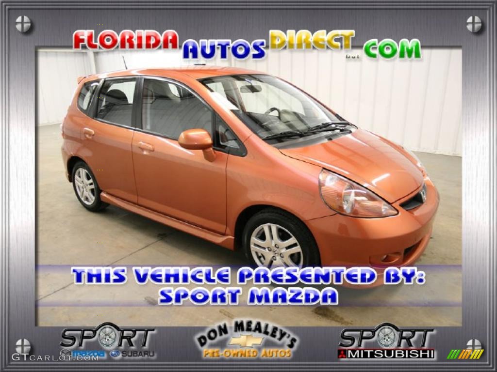 Blaze Orange Metallic Honda Fit