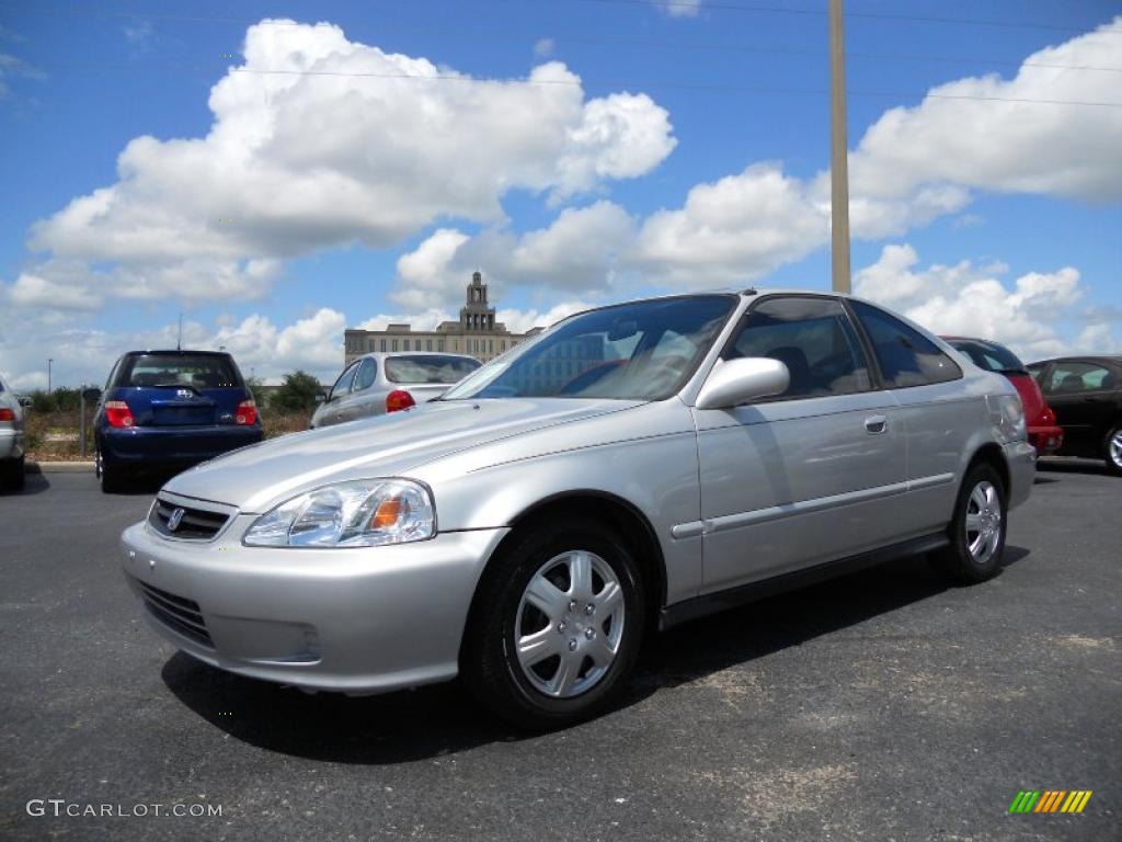 2000 Civic EX Coupe - Vogue Silver Metallic / Gray photo #1