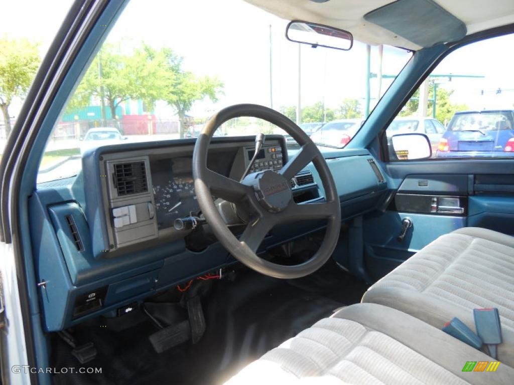 1992 C/K 2500 C2500 Cheyenne Regular Cab - White / Blue photo #8