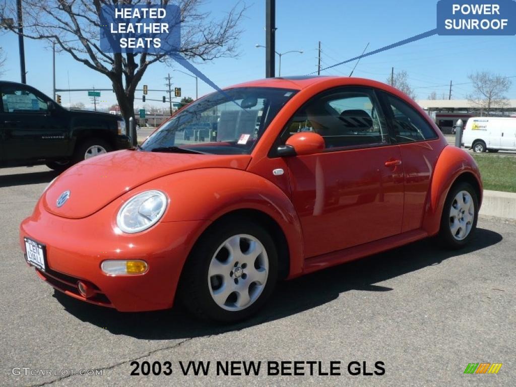 2003 New Beetle GLS Coupe - Sundown Orange / Black photo #2