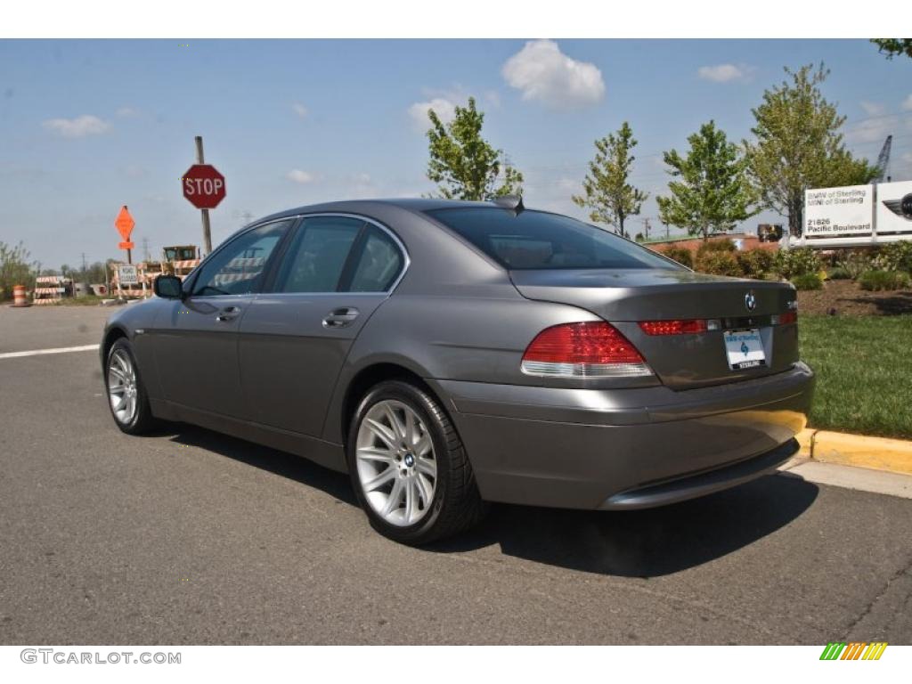 2003 7 Series 745i Sedan - Sterling Grey Metallic / Black/Black photo #4