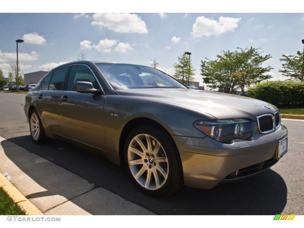 2003 7 Series 745i Sedan - Sterling Grey Metallic / Black/Black photo #8