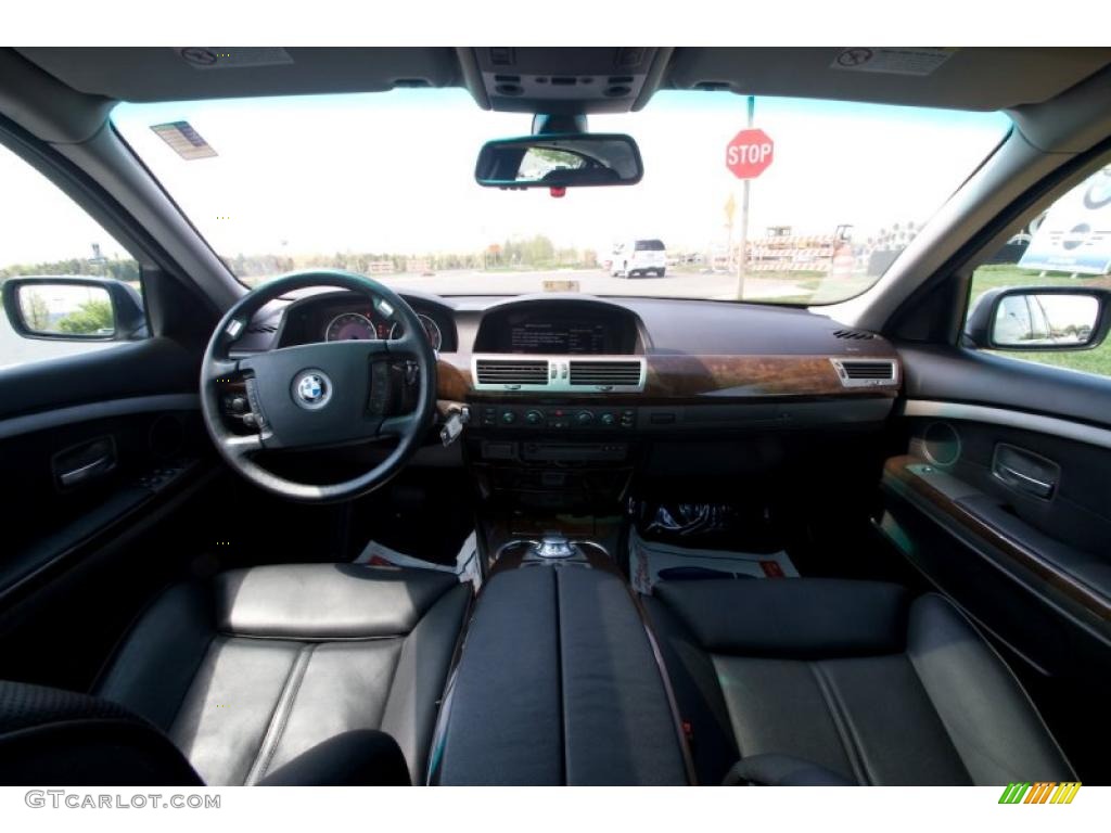 2003 7 Series 745i Sedan - Sterling Grey Metallic / Black/Black photo #11