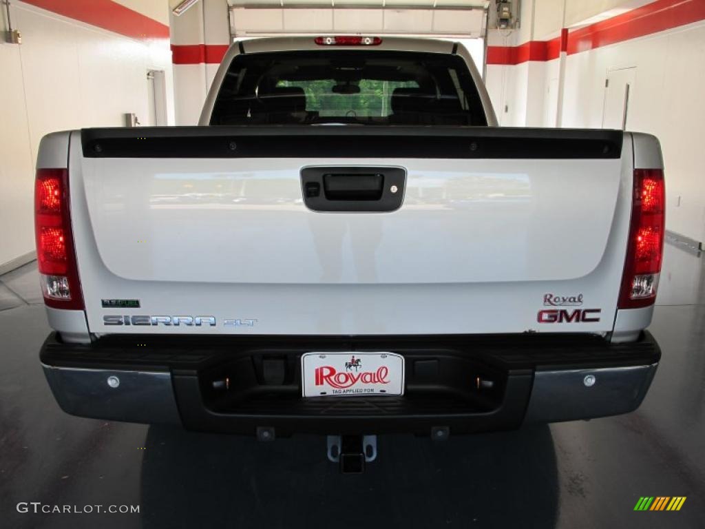 2010 Sierra 1500 SLT Crew Cab - Pure Silver Metallic / Dark Titanium/Light Titanium photo #4