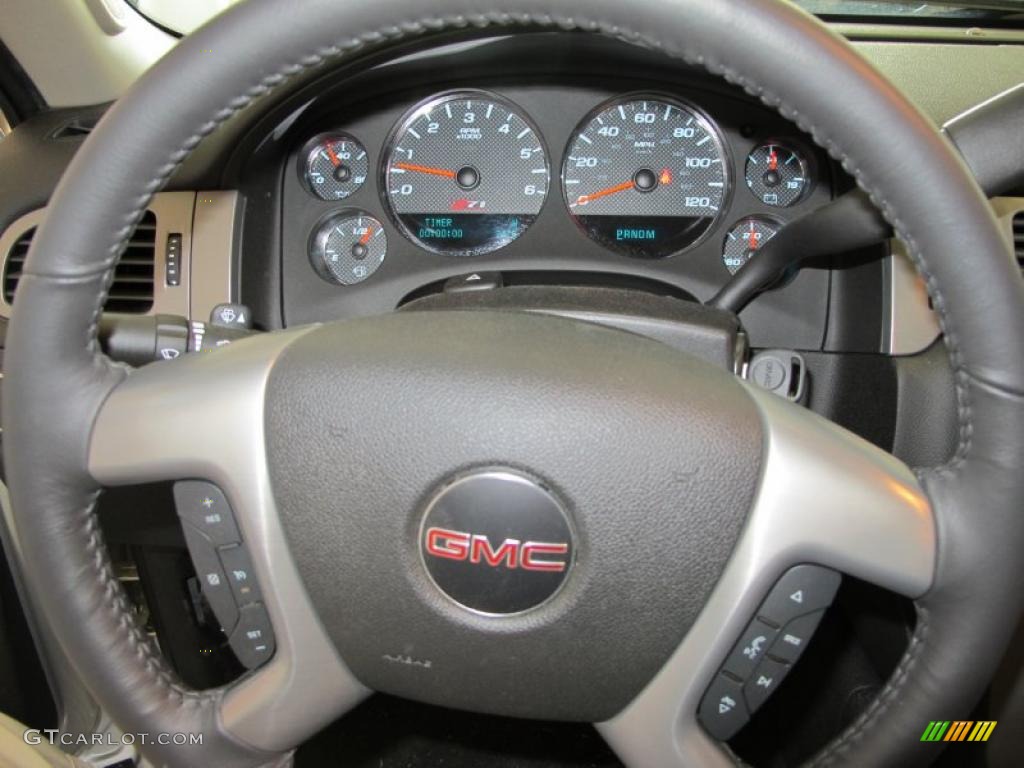 2010 Sierra 1500 SLT Crew Cab 4x4 - Pure Silver Metallic / Light Titanium/Ebony photo #6