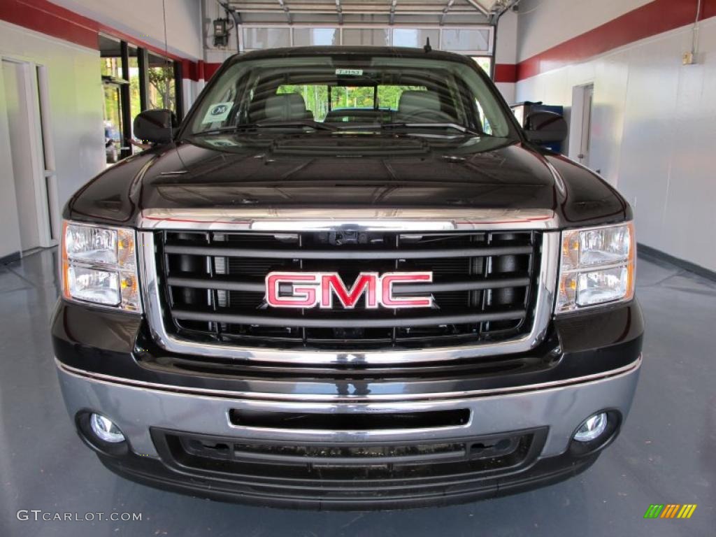 2010 Sierra 1500 SLT Crew Cab - Carbon Black Metallic / Dark Titanium/Light Titanium photo #2