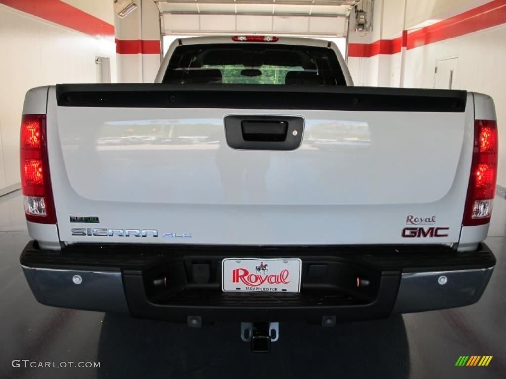 2010 Sierra 1500 SLE Extended Cab - Pure Silver Metallic / Dark Titanium/Light Titanium photo #4