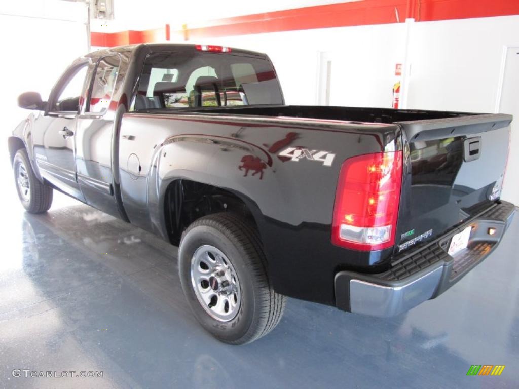 2010 Sierra 1500 SL Extended Cab 4x4 - Onyx Black / Dark Titanium photo #3