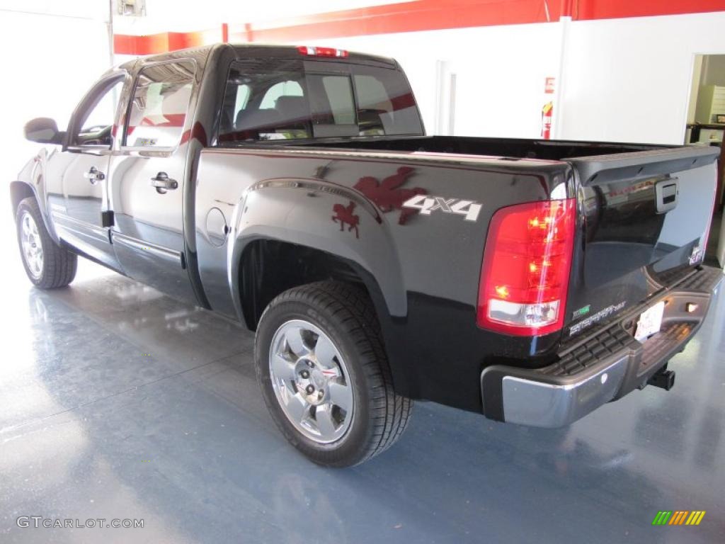 2010 Sierra 1500 SLT Crew Cab 4x4 - Onyx Black / Ebony photo #3