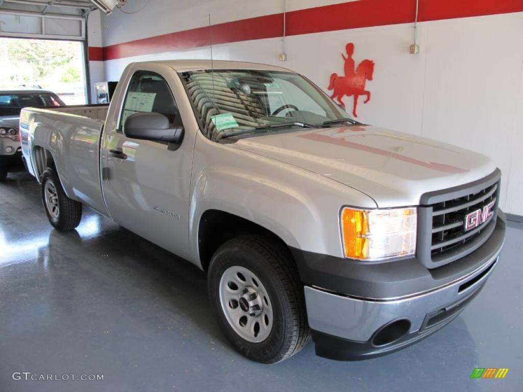 2010 Sierra 1500 Regular Cab - Pure Silver Metallic / Dark Titanium photo #1