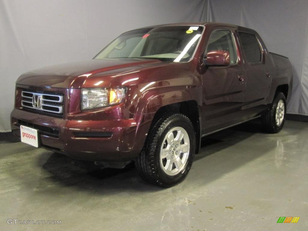 2008 Ridgeline RTS - Dark Cherry Pearl / Beige photo #1