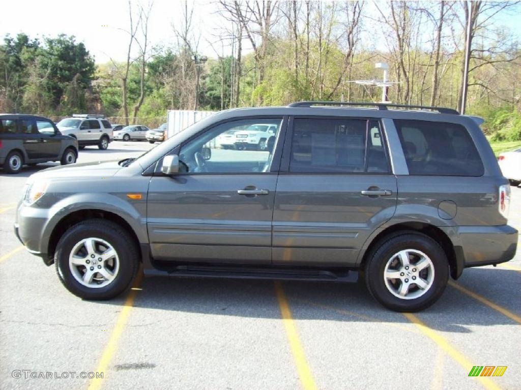 2007 Pilot EX-L 4WD - Nimbus Gray Metallic / Gray photo #23