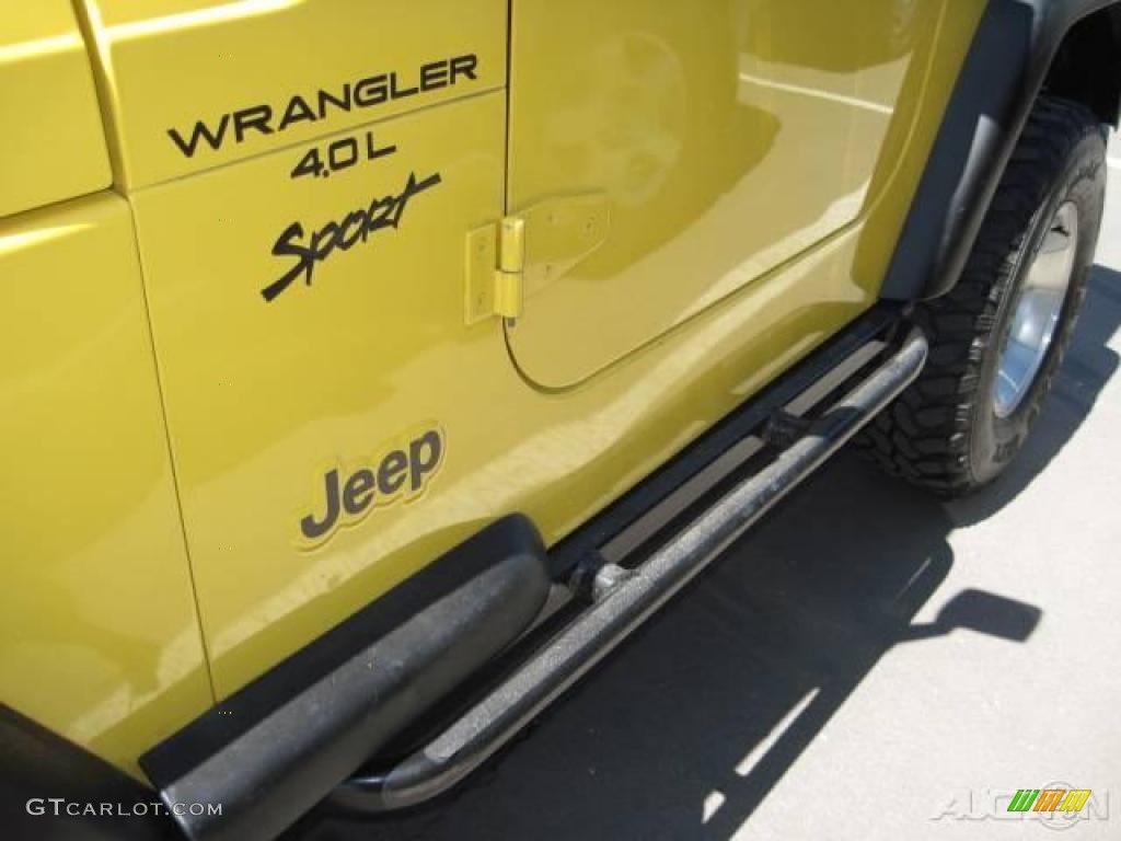 2001 Wrangler Sport 4x4 - Solar Yellow / Agate Black photo #31