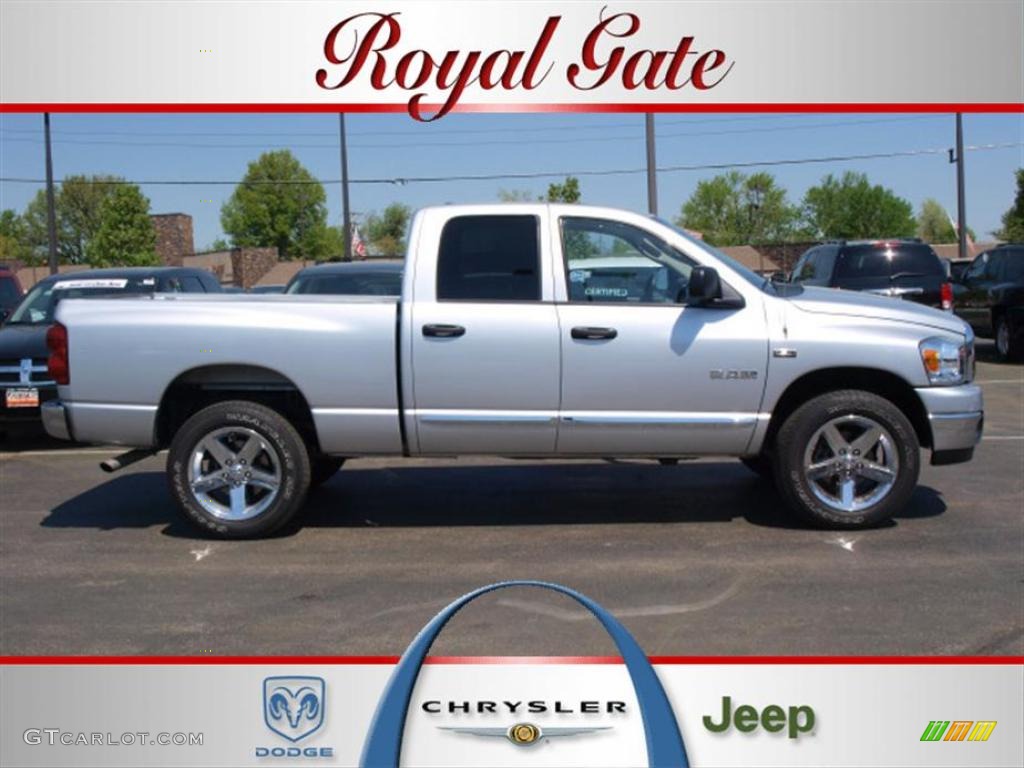 2008 Ram 1500 Big Horn Edition Quad Cab 4x4 - Bright Silver Metallic / Medium Slate Gray photo #1