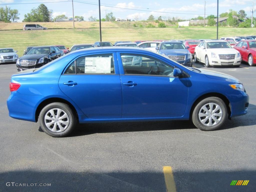 2010 Corolla LE - Blue Streak Metallic / Ash photo #3