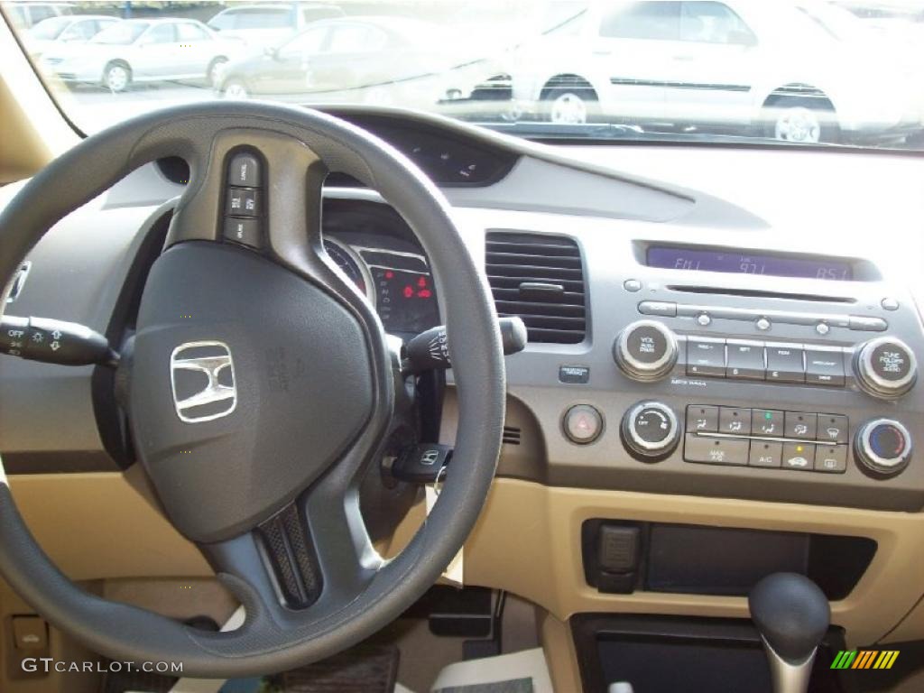 2007 Civic LX Sedan - Taffeta White / Ivory photo #5