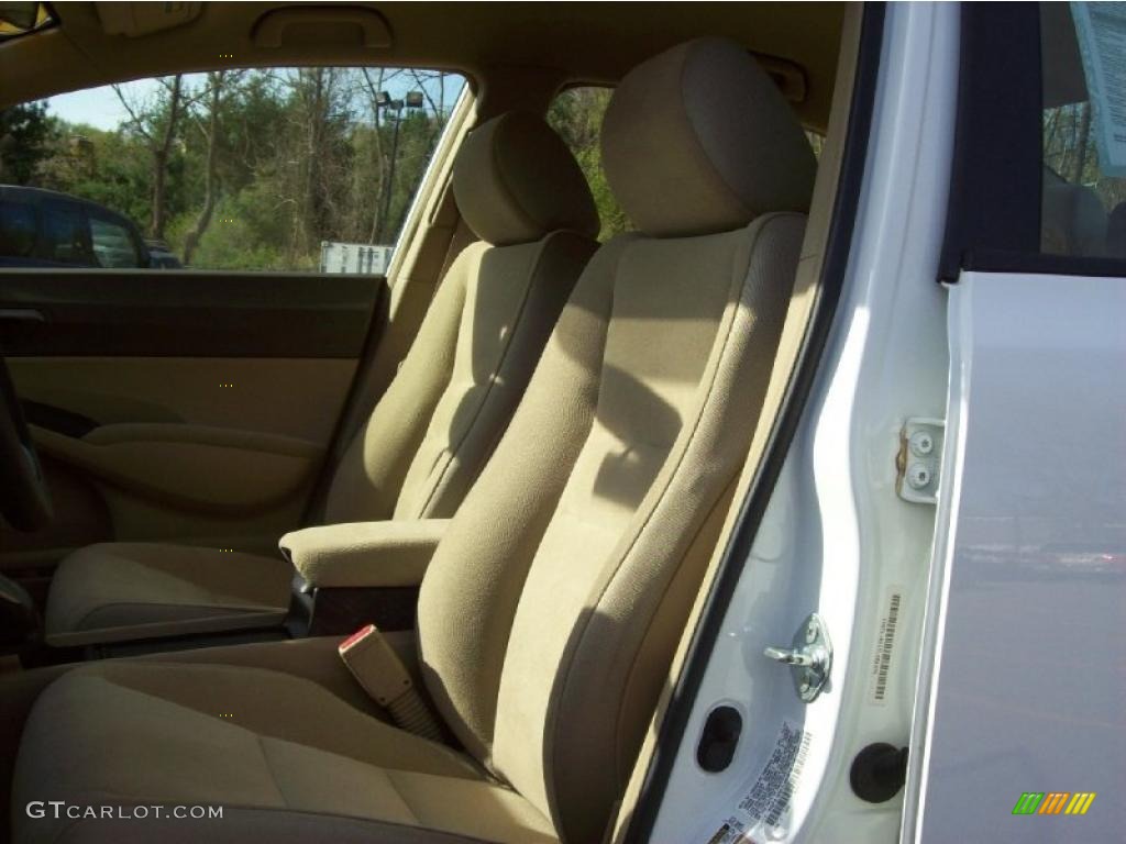 2007 Civic LX Sedan - Taffeta White / Ivory photo #6