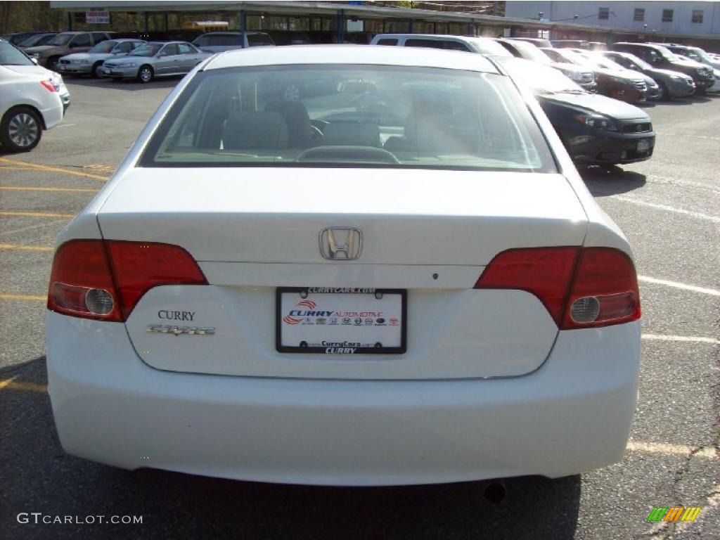 2007 Civic LX Sedan - Taffeta White / Ivory photo #22