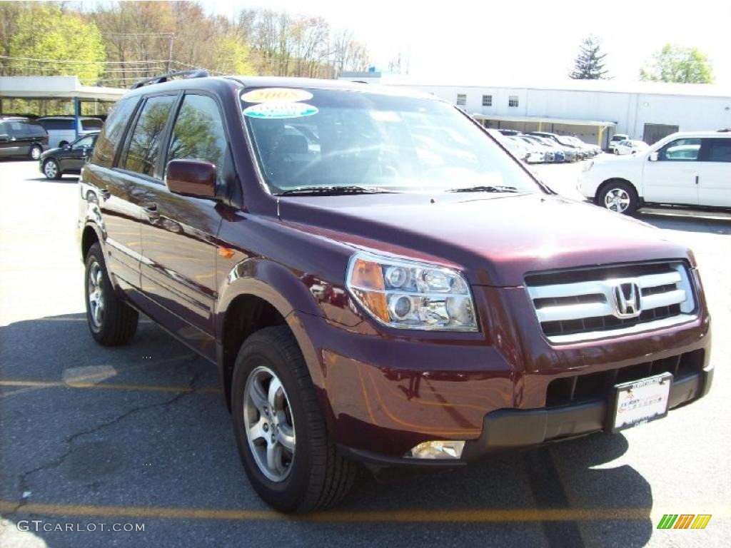 2008 Pilot Special Edition 4WD - Dark Cherry Pearl / Gray photo #1