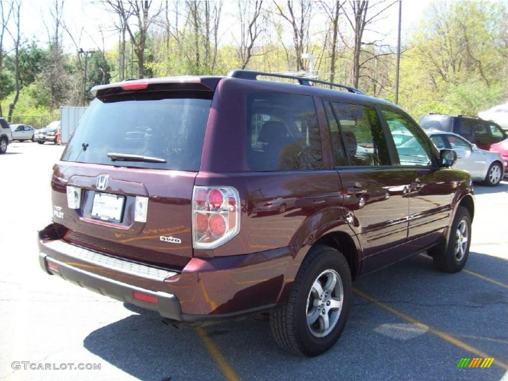 2008 Pilot Special Edition 4WD - Dark Cherry Pearl / Gray photo #22