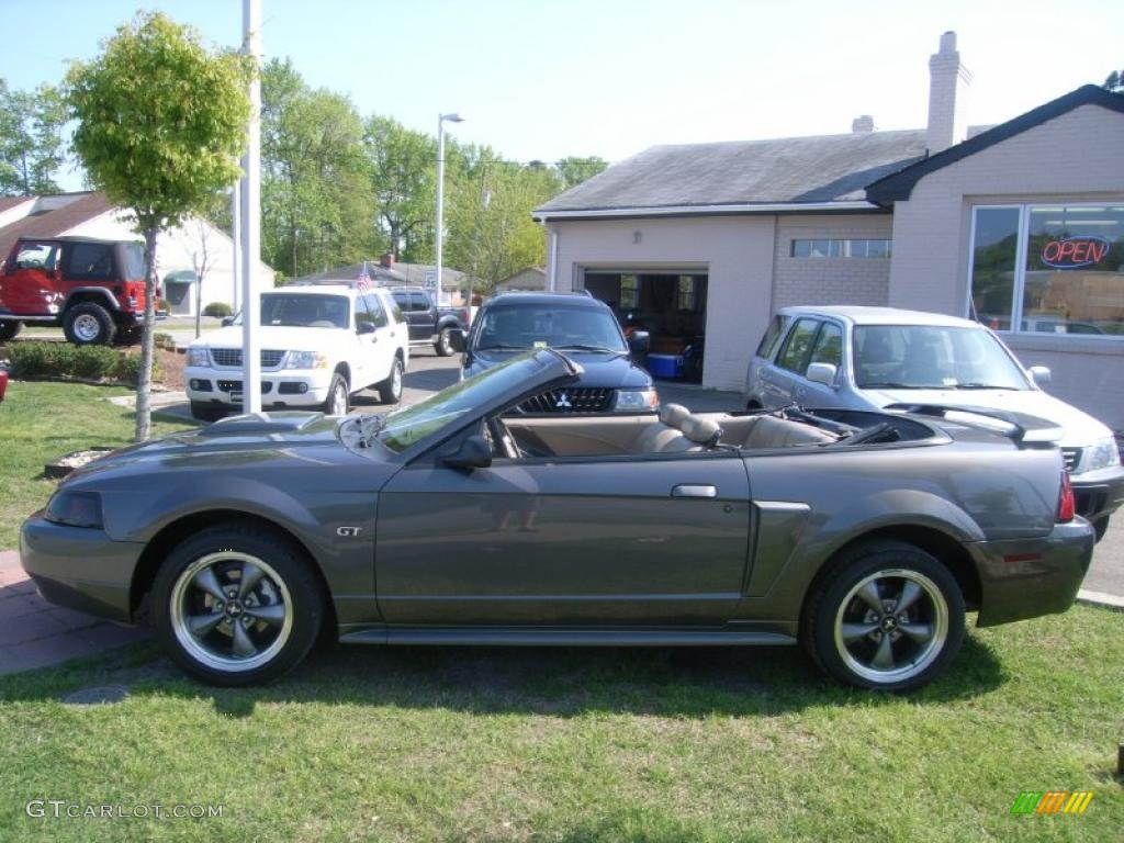 2003 Mustang GT Convertible - Dark Shadow Grey Metallic / Medium Parchment photo #2